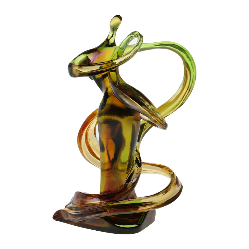Spiritual Charm colored glaze glass figurines ornaments