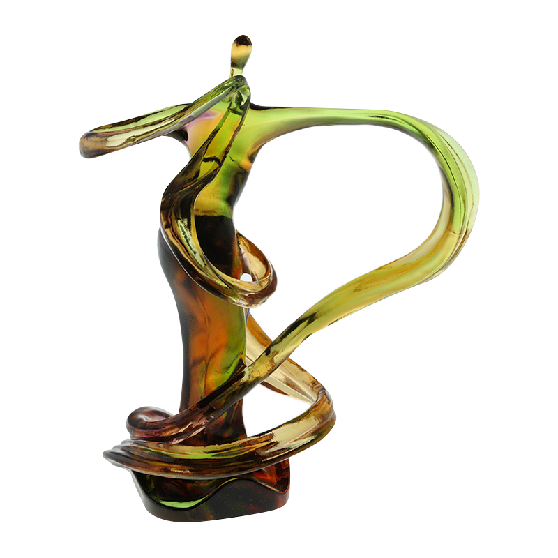 Spiritual Charm colored glaze glass figurines ornaments