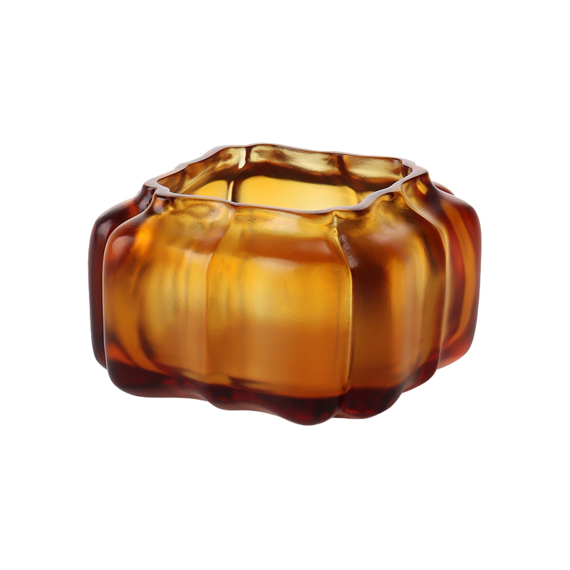 Purple Crystal Glass na hugis kalabasa na palayok ng tubig