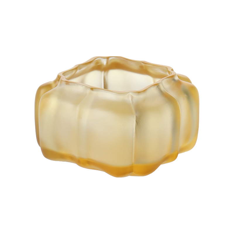 Purple Crystal Glass na hugis kalabasa na palayok ng tubig