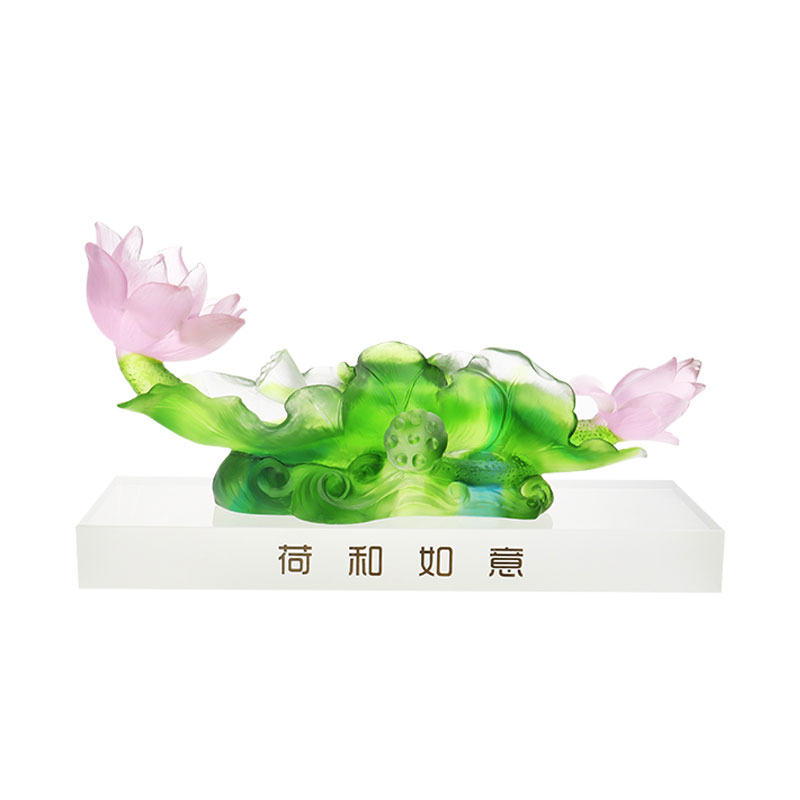 Lotus Series Hallway Dekorasyon na Crystal Glass Vase Set