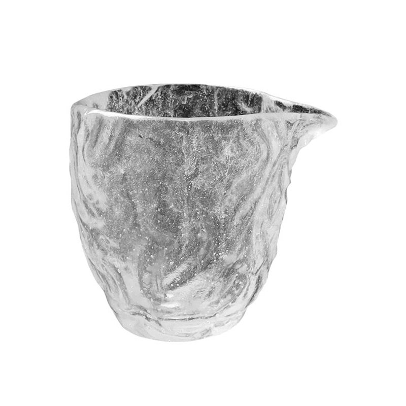 Bubble pattern transparent Glass Tea Cups Set para sa home office meeting use