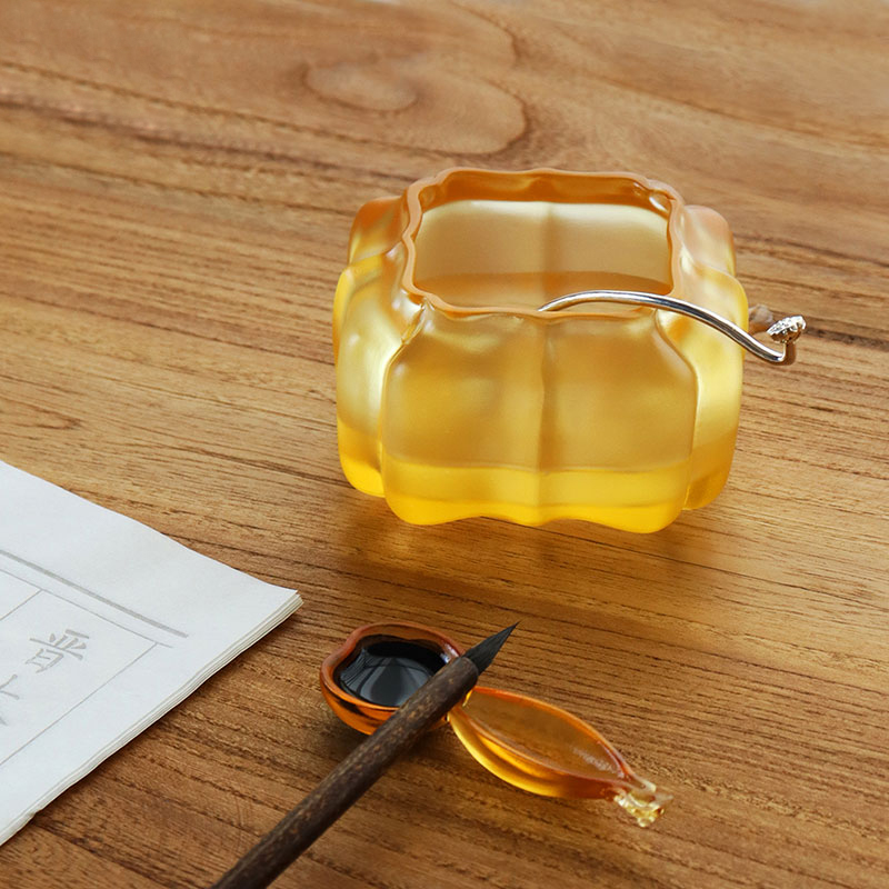 Purple Crystal Glass na hugis kalabasa na palayok ng tubig