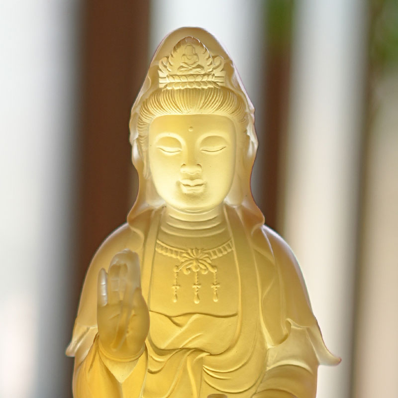 Guanyin Bodhisattva Glass Statue