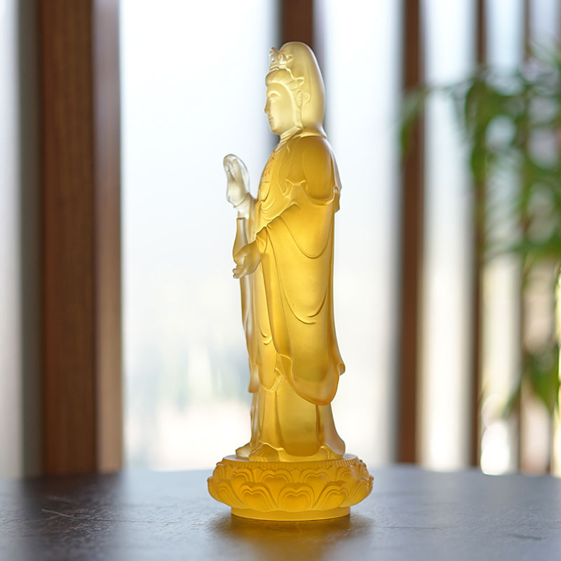 Guanyin Bodhisattva Glass Statue