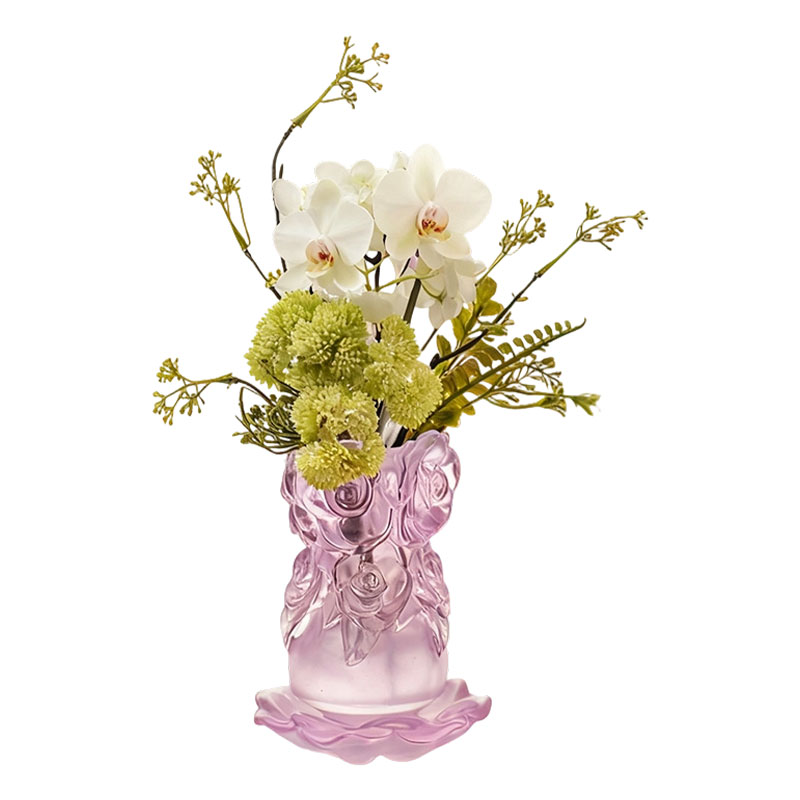 Lost-Wax Casting Process Glass Home Decor Crystal Glass Vase 